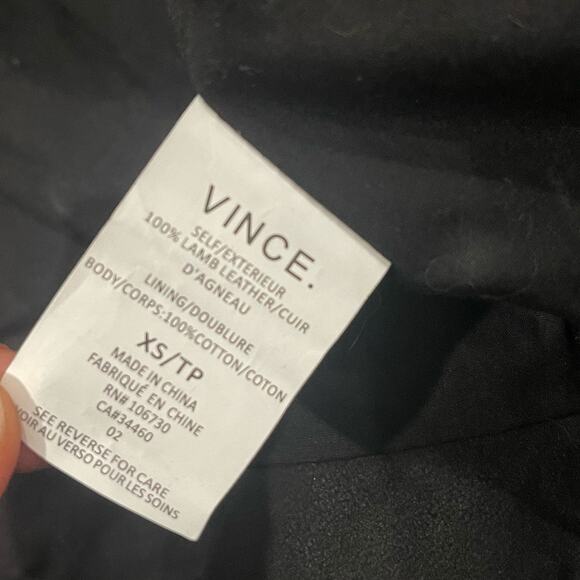 Vince Asymmetrical Zip Perforated Leather Vest Size XS - Picture 11 of 13